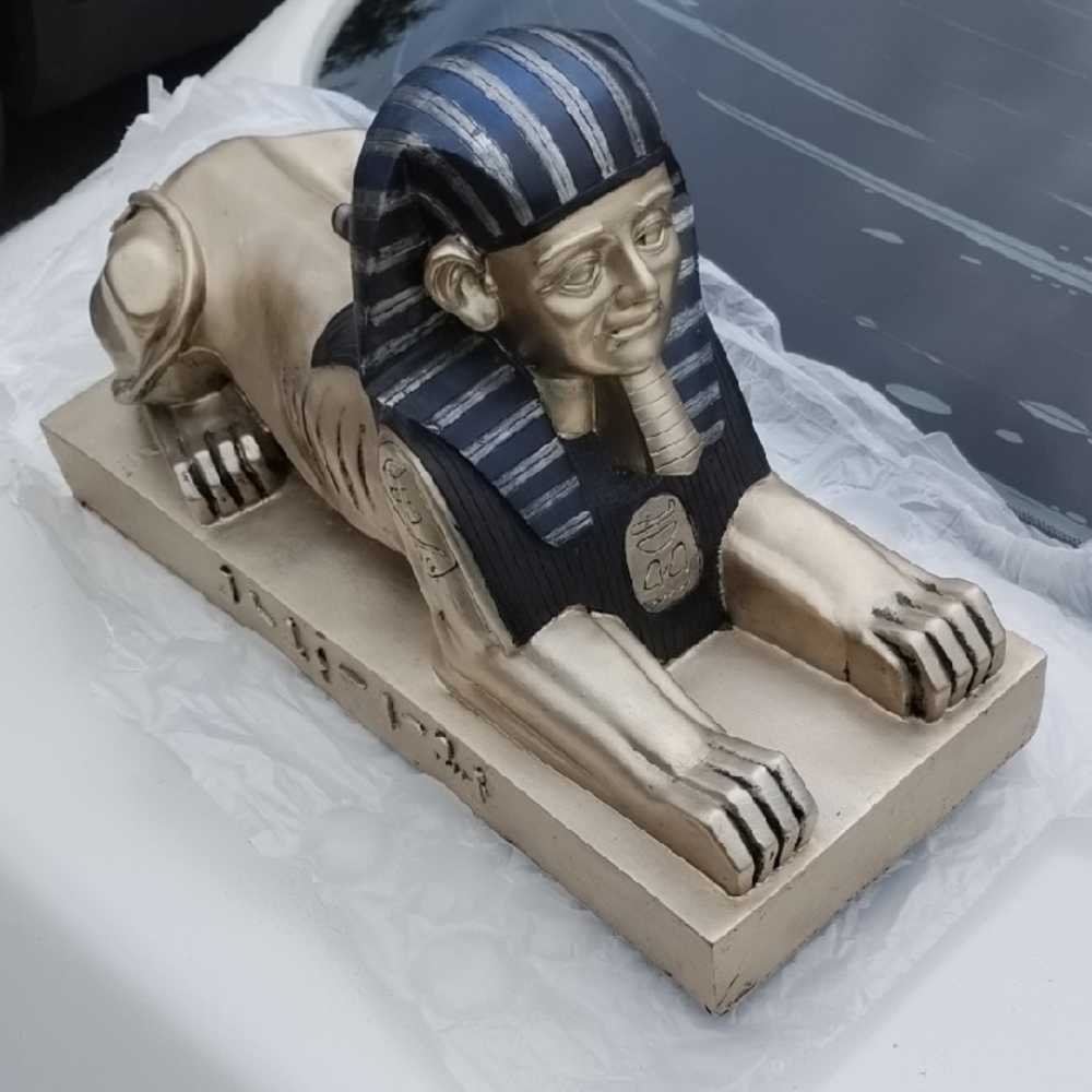 Gold and Black Sphinx Sculpture